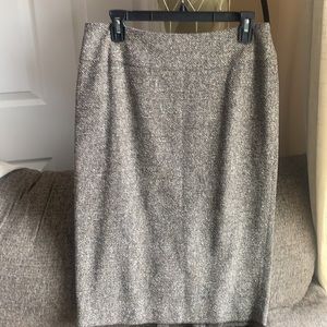Lafayette148 Brown and White Tweed Pencil Skirt